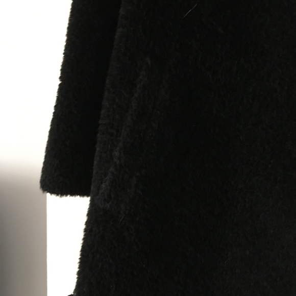 AGNONA Black Alpaca Spazzolino Teddy Bear Oversized Coat M to L - Picture 4 of 9